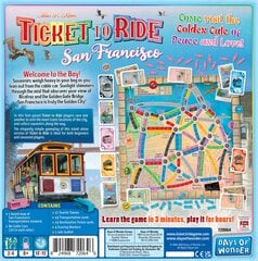 Lauamäng Days of Wonder Ticket to Ride San Francisco, FIN, SE, DK, NO цена и информация | Настольные игры, головоломки | kaup24.ee