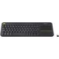 Klaviatuur Logitech K400 Plus Bluetooth Must Juhtmevaba Prantsuse Touchpad AZERTY TV hind ja info | Klaviatuurid | kaup24.ee