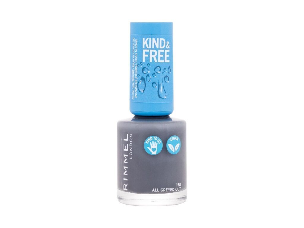 Küünelakk Rimmel London Kind & Free 158-all greyed out (8 ml) цена и информация | Küünelakid, küünetugevdajad | kaup24.ee