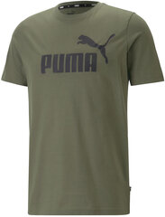 Puma T-särk meestele Ess Logo Tee 586667 36, roheline цена и информация | Мужские футболки | kaup24.ee