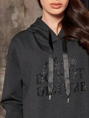 Bisbigli sportlikus stiilis kapuutsiga kleit "Bernadette Grey Melange" hind ja info | Kleidid | kaup24.ee