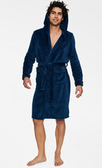 Мужской халат с капюшоном Henderson Thaw, темно-синий цена и информация | Мужские халаты, пижамы | kaup24.ee