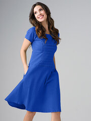 Naiste veniv linane kleit Lega SK160, sinine hind ja info | Kleidid | kaup24.ee