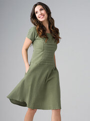 Naiste veniv linane kleit Lega SK160, roheline hind ja info | Kleidid | kaup24.ee