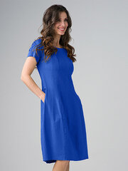Naiste veniv linasest riidest kleit Lega SK161, sinine hind ja info | Kleidid | kaup24.ee