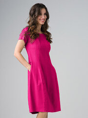 Naiste veniv linasest riidest kleit Lega SK161, roosa hind ja info | Kleidid | kaup24.ee