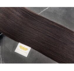 Looduslikud clip-in tumepruunid juuksepikendused Remy 6 tk, 1C nr. цена и информация | Аксессуары для волос | kaup24.ee