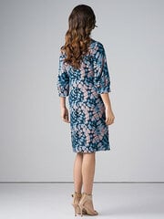 Naiste kleit viskoosist SK153, tumesinine/sinine/beež hind ja info | Kleidid | kaup24.ee