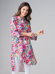 Льняное платье-рубашка Lega SK156, разноцветный цена и информация | Платья | kaup24.ee