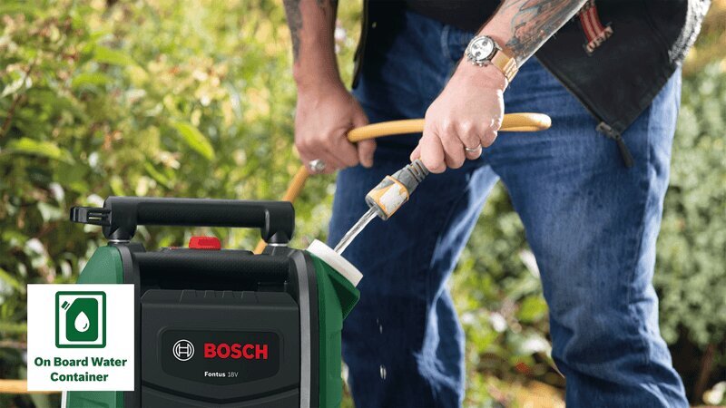 Fontus Ii (1x2,5ah, 18v) Juhtmeta Välipesur 06008b6101 Bosch hind ja info | Survepesurid | kaup24.ee