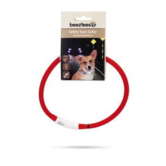 Kaelarihm Beeztees Dogini LED+USB, punane hind ja info | Kaelarihmad ja traksid koertele | kaup24.ee