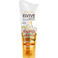 Taastav juuksemask Elvive Rapid Reviver L'Oreal Make Up (180 ml) цена и информация | Маски, масла, сыворотки | kaup24.ee