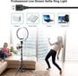 LED valgustuslamp Modux 12" rõngas, Bluetooth funktsiooniga 160 cm цена и информация | Fotovalgustuse seadmed | kaup24.ee