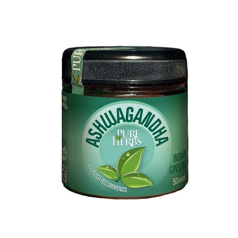 Ayurveda taim Pure Herbs Ashwagandha 50g (India ženšenn) hind ja info | Tee ja ravimtaimed | kaup24.ee