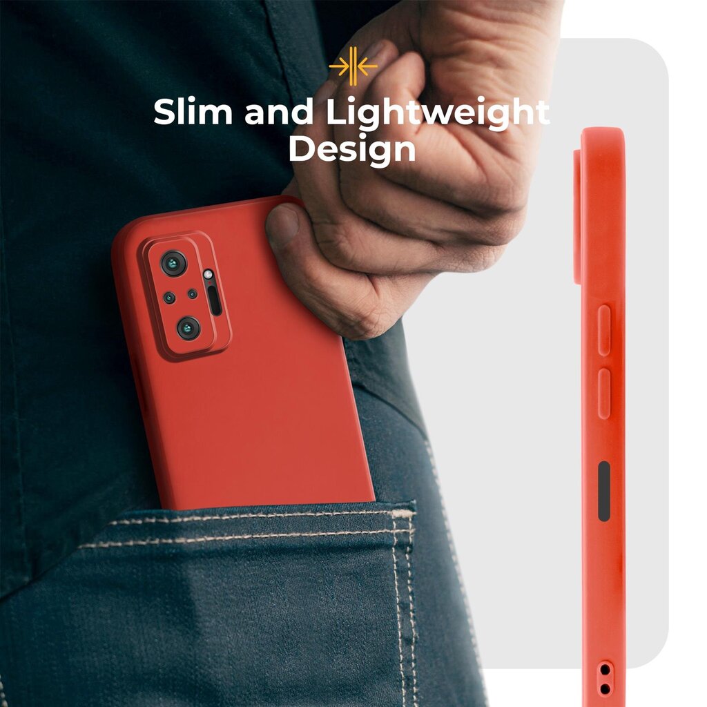 Telefoniümbris Moozy Minimalist Xiaomi Redmi Note 10 Pro, 10 Pro Max, Punane hind ja info | Telefoni kaaned, ümbrised | kaup24.ee