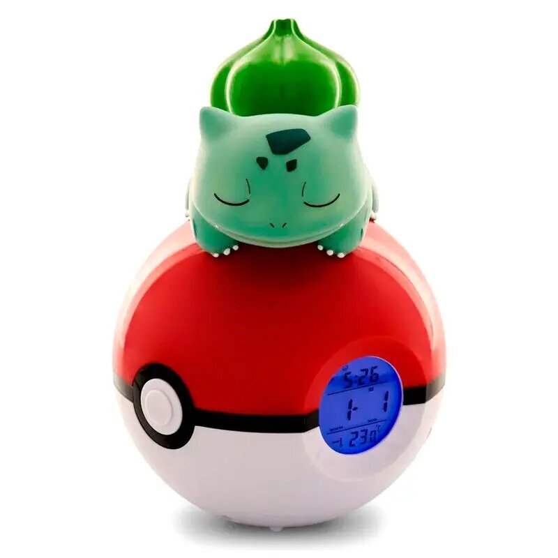 Pokemon lambiga äratuskell Bullbasaur Pokeball цена и информация | Raadiod ja äratuskellad | kaup24.ee