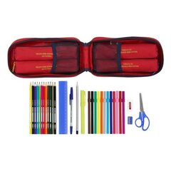 Пенал-рюкзак RFEF, красный (33 предмета) цена и информация | Пеналы | kaup24.ee