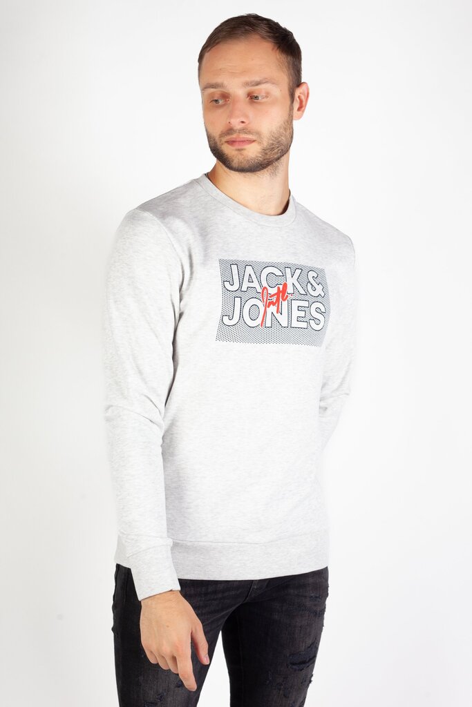 Spordidžemper Jack & Jones 12244822Whitemelange hind ja info | Meeste kampsunid | kaup24.ee