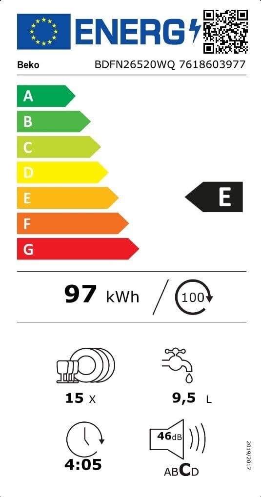 Beko BDFN26520WQ hind ja info | Nõudepesumasinad | kaup24.ee