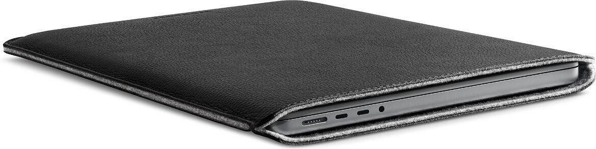 Woolnut kaitseümbris Leather Sleeve 14" MacBook Pro, must hind ja info | Arvutikotid | kaup24.ee