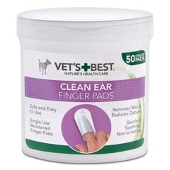 Koera/kassi kõrvapuhastuslapid näüule Vets Best N50 hind ja info | Hooldusvahendid loomadele | kaup24.ee