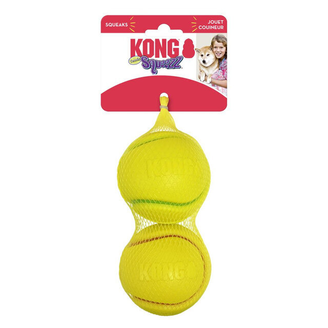 Koera mänguasi Squeezz tennisepallid Kong M, 2 tk, värvi valik hind ja info | Mänguasjad koertele | kaup24.ee