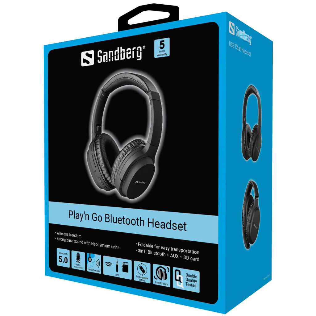 Sandberg SANDBERG Play and Go Bluetooth Headset hind ja info | Kõrvaklapid | kaup24.ee