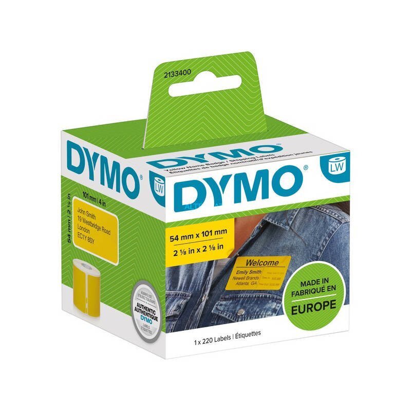 DYMO Etiketid 54 x 101 mm / 2133400) Kollane hind ja info | Kirjatarbed | kaup24.ee