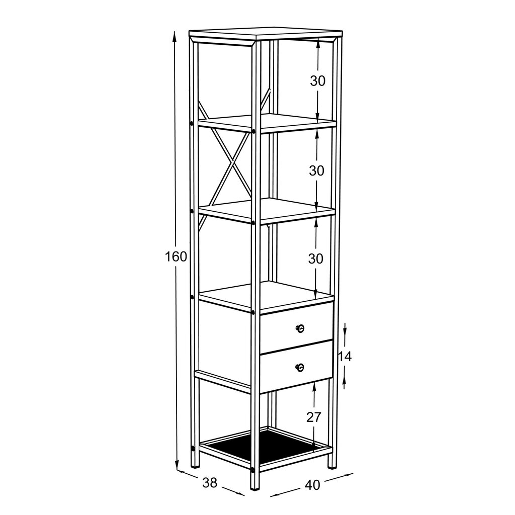 Riiul Lenon, valge hind ja info | Riiulid | kaup24.ee