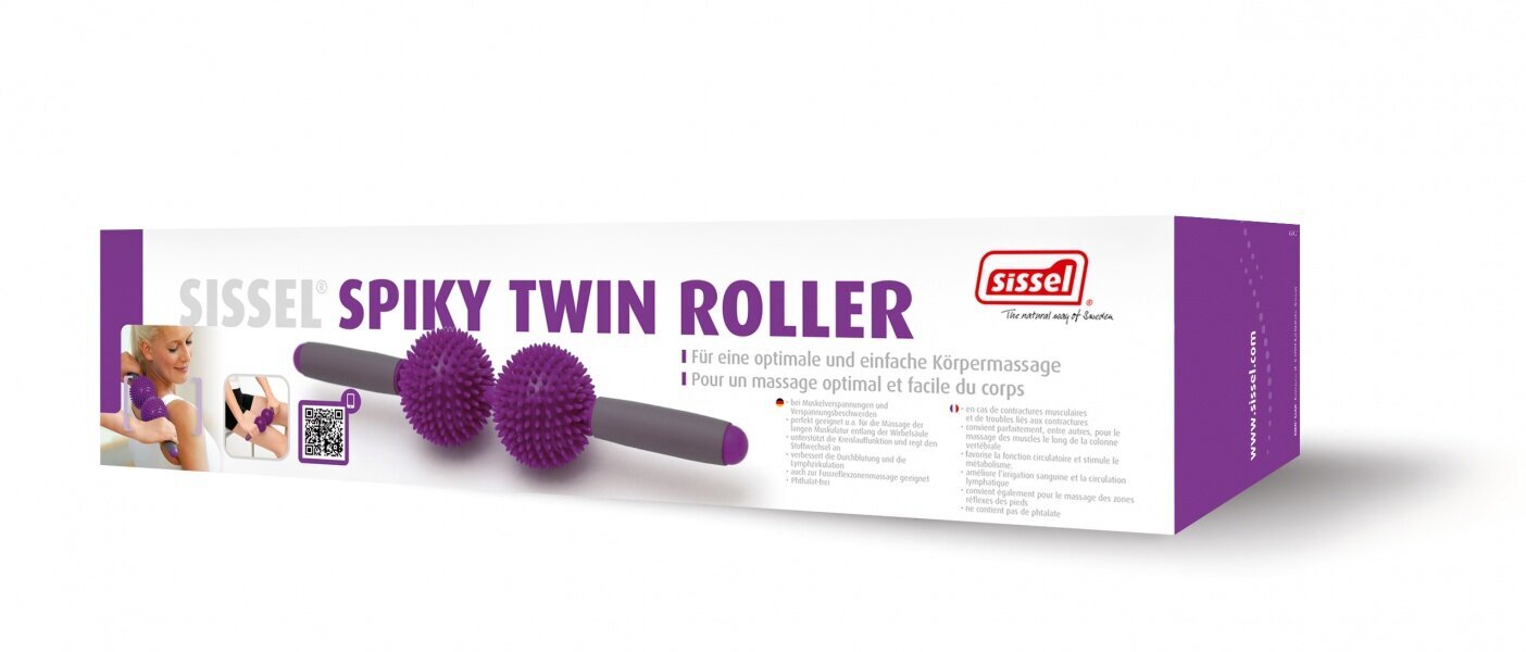 SISSEL® Spiky Twin Roller Massaažer, lilla цена и информация | Massaažikaubad | kaup24.ee