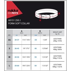 Kaelarihm Rukka Form Soft XS 35mm/29-37cm, must hind ja info | Kaelarihmad ja traksid koertele | kaup24.ee