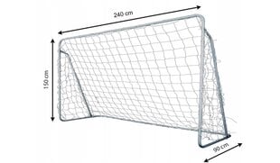 Футбольные ворота Zolta, 240x150x90 см цена и информация | Футбольные ворота и сетки | kaup24.ee