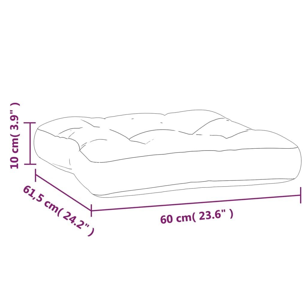 vidaXL euroalusest diivani istmepadi, roosa, 60 x 61,5 x 10 cm, kangas цена и информация | Toolipadjad ja -katted | kaup24.ee