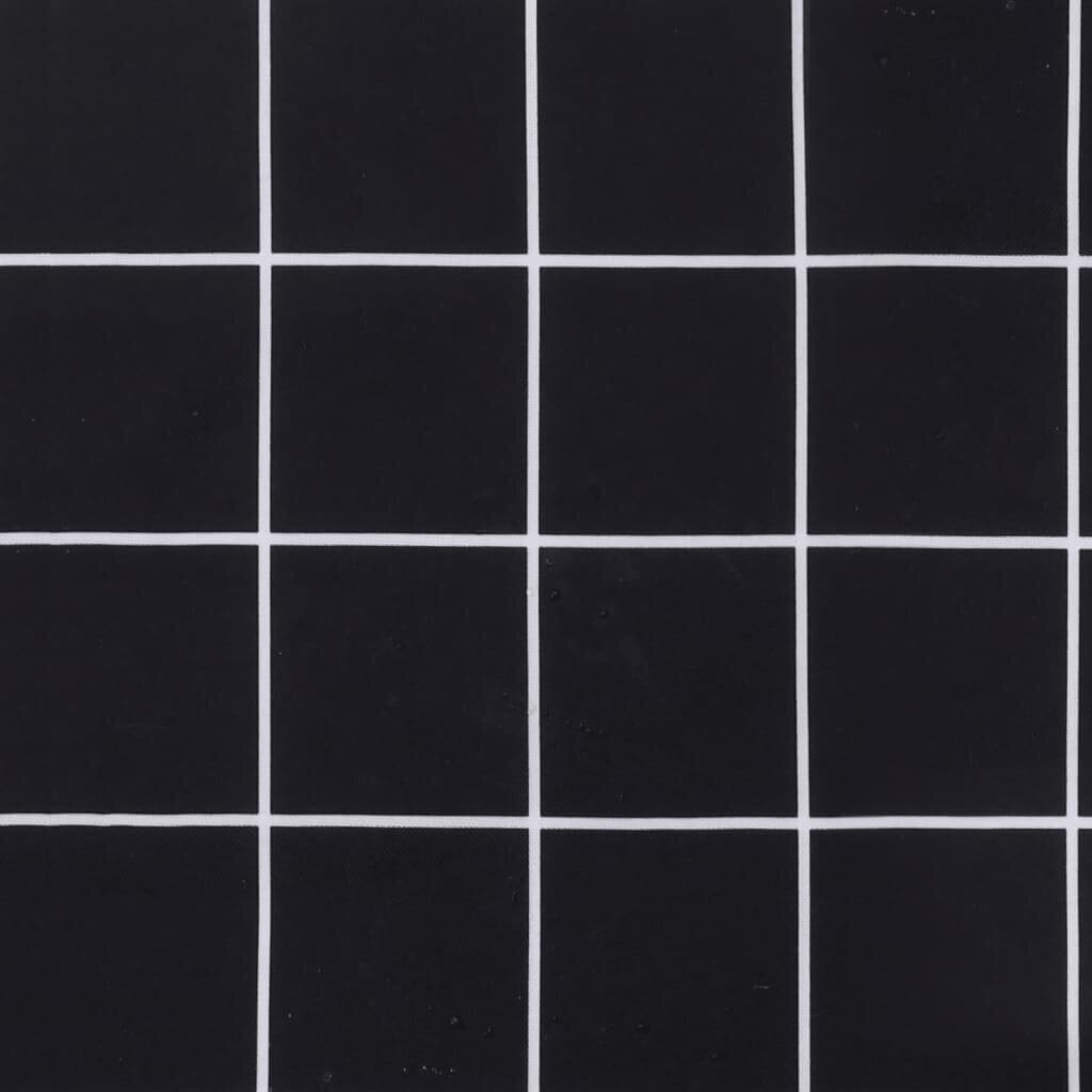 vidaXL euroaluse istmepadi, must ruudumuster, 60x61,5x10 cm, kangas hind ja info | Toolipadjad ja -katted | kaup24.ee