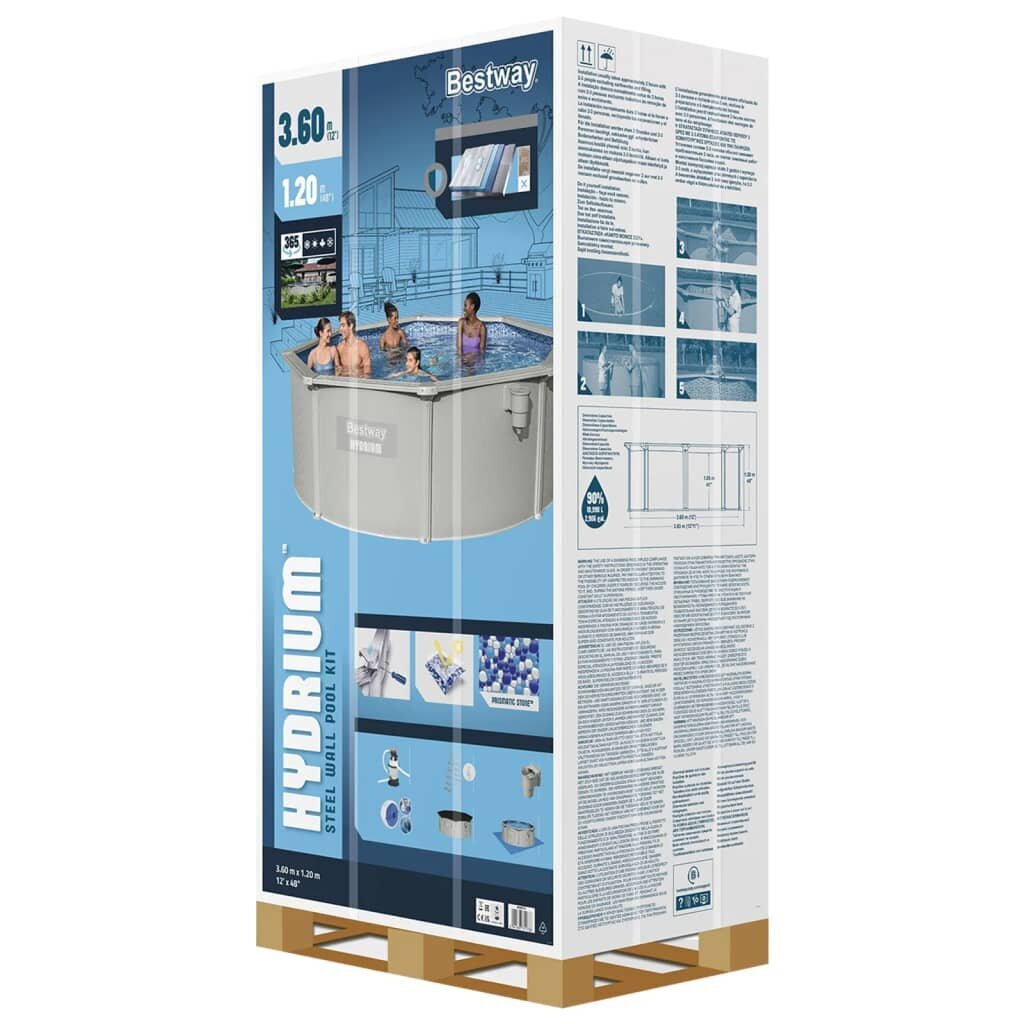 Maapealne bassein Bestway Hydrium, 360x120cm, filtriga hind ja info | Basseinid | kaup24.ee
