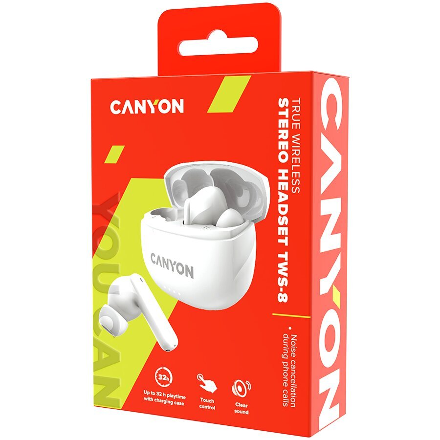 Canyon TWS-8 ENC White CNS-TWS8W hind ja info | Kõrvaklapid | kaup24.ee