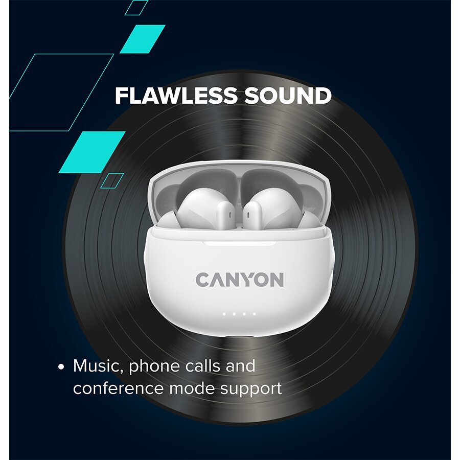 Canyon TWS-8 ENC White CNS-TWS8W hind ja info | Kõrvaklapid | kaup24.ee