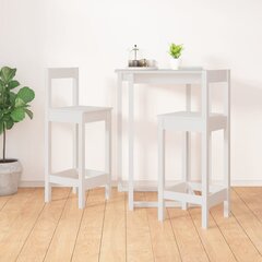 vidaXL baaripukid 2 tk, valge, 40 x 41,5 x 112 cm, männipuit hind ja info | Söögilaua toolid, köögitoolid | kaup24.ee