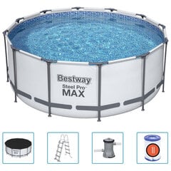 Bestway Steel Pro MAX basseinikomplekt, ümar, 366 x 122 cm hind ja info | Basseinid | kaup24.ee