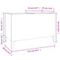 vidaXL plaadikapp, hall Sonoma tamm, 74,5 x 38 x 48 cm, tehispuit hind ja info | Kapid | kaup24.ee