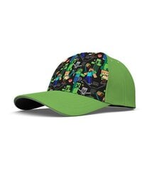 Laste nokamüts Minecraft 177178 01, salatiroheline/must 177178*01-054 hind ja info | Poiste mütsid, sallid, kindad | kaup24.ee