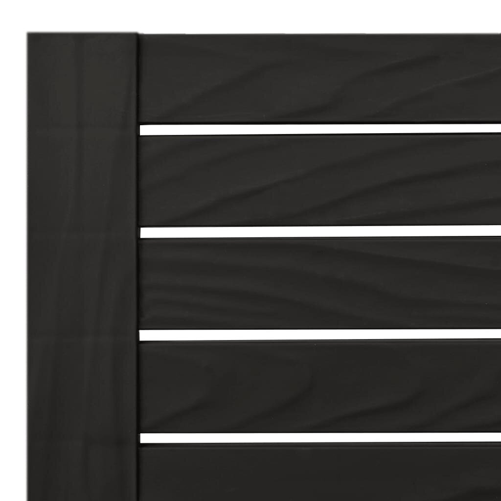 vidaXL kahekohaline päevitustool, must, 155 x 138 x 83 cm, PP цена и информация | Päevitustoolid | kaup24.ee