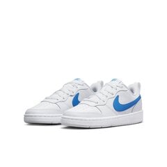 Jalatsid Nike Court Borough Low 2 White Blue BQ5448 123 BQ5448 123/3.5 цена и информация | Детская спортивная обувь | kaup24.ee