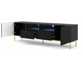 TV-kapp Akl Furniture Ravenna, must/pruun цена и информация | Тумбы под телевизор | kaup24.ee