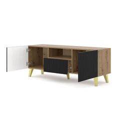 TV-kapp Akl Furniture Ravenna, must/pruun цена и информация | Тумбы под телевизор | kaup24.ee