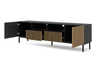 TV-kapp Akl Furniture Ravenna, must/pruun цена и информация | Тумбы под телевизор | kaup24.ee