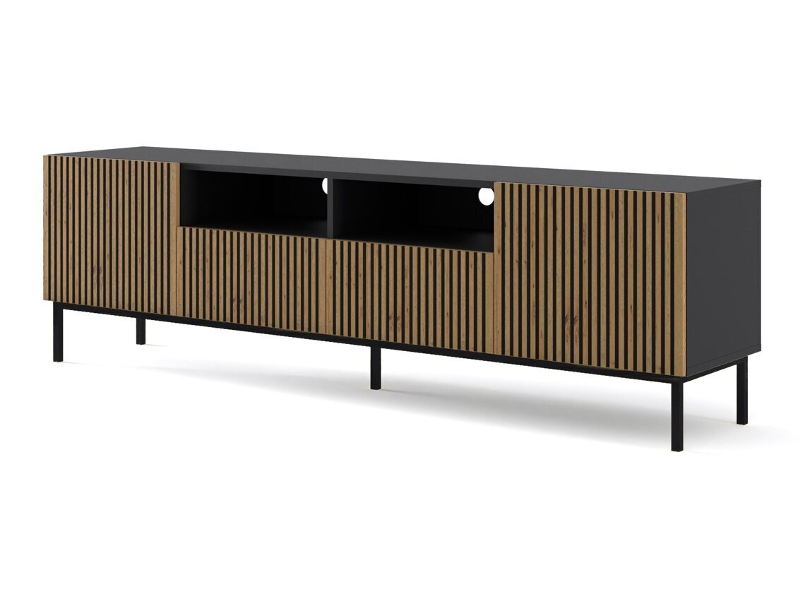 TV-kapp Akl Furniture Ravenna, must/pruun цена и информация | TV alused | kaup24.ee