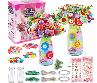 Детский развивающий набор для творчества DIY Button Bouquet Flowers цена и информация | Развивающие игрушки | kaup24.ee
