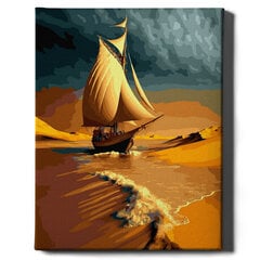 Värvi numbri järgi Raamis "Purjekas kaldal" Oh Art! 40x50 cm hind ja info | Maalid numbri järgi | kaup24.ee