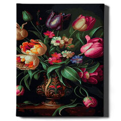 Картина по номерам На Раме "Букет свежих тюльпанов" Oh Art! 40x50 см цена и информация | Живопись по номерам | kaup24.ee